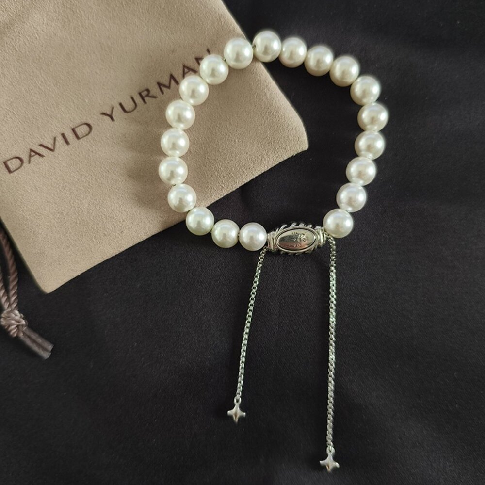 David Yurman Sterling Silver Pearl Bracelet
